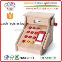 Playing Wooden Toys Kids Cash Register, Handcrafted Nature Cash Counter Toy for girls